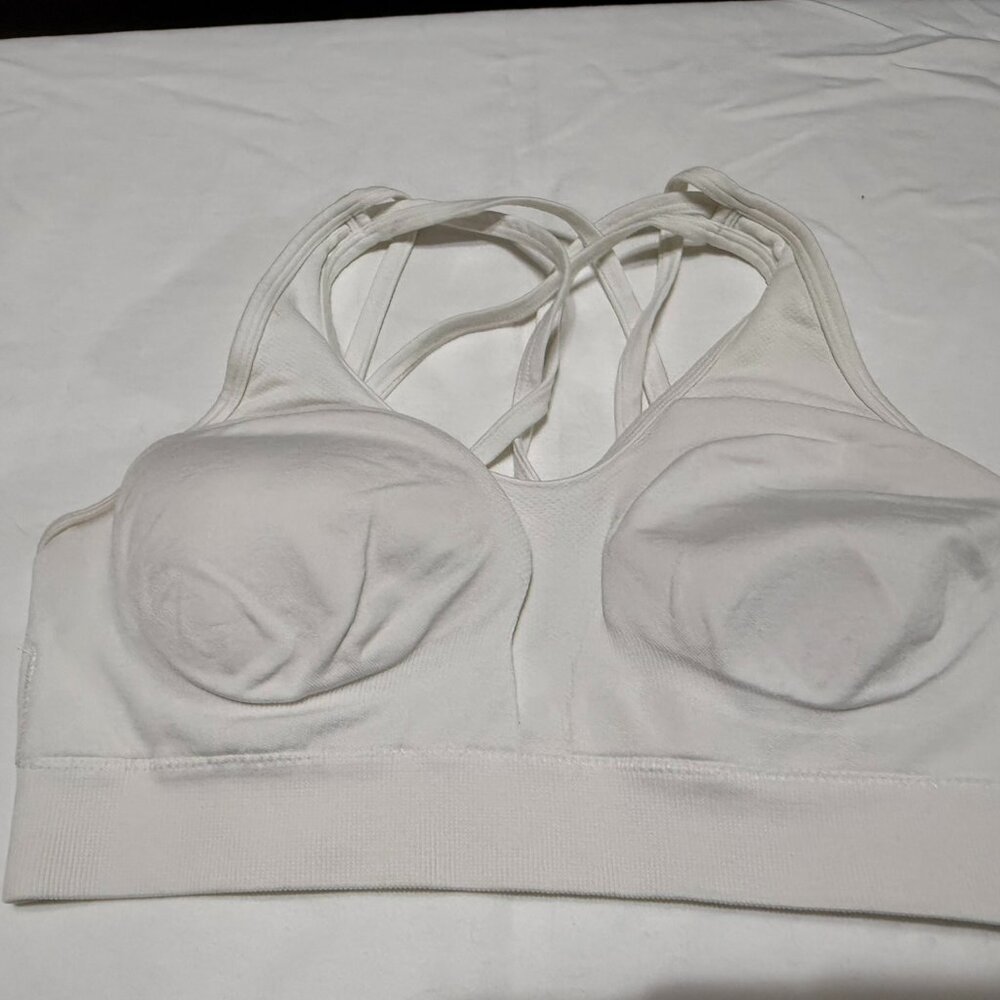 Velocity - Strappy White Sport Bra